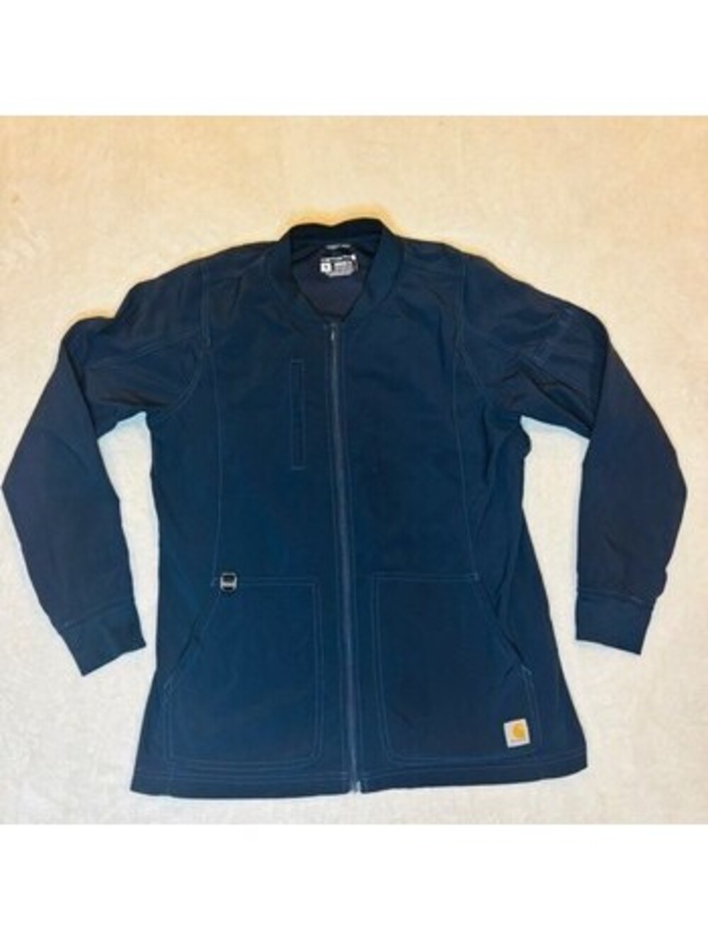 Carhartt Jacket Womens Medium Blue Scrub Softshell Rugged Flex Fleece Modern Fit